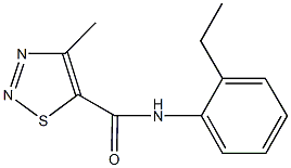 N-(2-ethylphenyl)-4-methyl-1,2,3-thiadiazole-5-carboxamide Structure