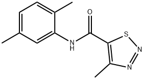 N-(2,5-dimethylphenyl)-4-methyl-1,2,3-thiadiazole-5-carboxamide,183306-43-6,结构式