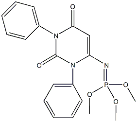 trimethyl 2,6-dioxo-1,3-diphenyl-1,2,3,6-tetrahydro-4-pyrimidinylimidophosphate 结构式