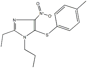 2-ethyl-4-nitro-5-[(4-methylphenyl)sulfanyl]-1-propyl-1H-imidazole Structure