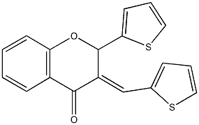 2-(2-thienyl)-3-(2-thienylmethylene)-2,3-dihydro-4H-chromen-4-one Structure