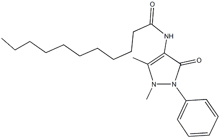 N-(1,5-dimethyl-3-oxo-2-phenyl-2,3-dihydro-1H-pyrazol-4-yl)undecanamide Struktur