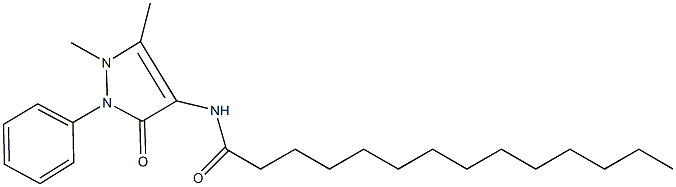 N-(1,5-dimethyl-3-oxo-2-phenyl-2,3-dihydro-1H-pyrazol-4-yl)tetradecanamide,18506-57-5,结构式