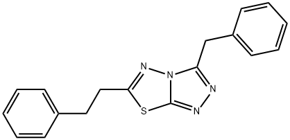 3-benzyl-6-(2-phenylethyl)[1,2,4]triazolo[3,4-b][1,3,4]thiadiazole,185671-62-9,结构式