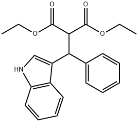 diethyl 2-[1H-indol-3-yl(phenyl)methyl]malonate 结构式