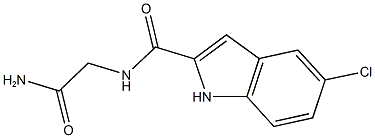N-(2-amino-2-oxoethyl)-5-chloro-1H-indole-2-carboxamide 结构式