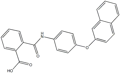 2-{[4-(2-naphthyloxy)anilino]carbonyl}benzoic acid 化学構造式