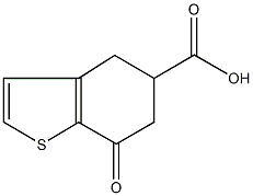 7-oxo-4,5,6,7-tetrahydro-1-benzothiophene-5-carboxylic acid Struktur