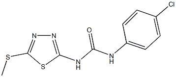 N-(4-chlorophenyl)-N'-[5-(methylsulfanyl)-1,3,4-thiadiazol-2-yl]urea 结构式