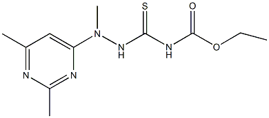 ethyl [2-(2,6-dimethyl-4-pyrimidinyl)-2-methylhydrazino]carbothioylcarbamate,187874-87-9,结构式
