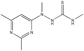 2-(2,6-dimethyl-4-pyrimidinyl)-N,2-dimethylhydrazinecarbothioamide,187875-30-5,结构式