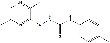 2-(3,6-dimethyl-2-pyrazinyl)-2-methyl-N-(4-methylphenyl)hydrazinecarbothioamide,187876-12-6,结构式