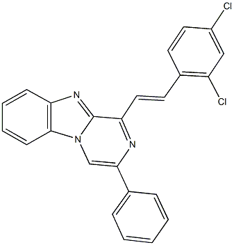 1-[2-(2,4-dichlorophenyl)vinyl]-3-phenylpyrazino[1,2-a]benzimidazole Structure