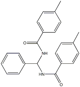 4-methyl-N-[[(4-methylbenzoyl)amino](phenyl)methyl]benzamide 化学構造式