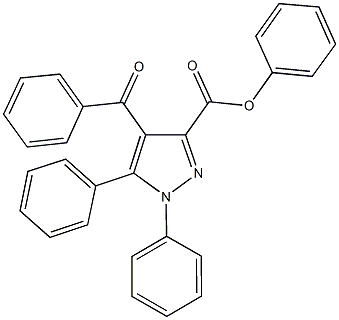 phenyl 4-benzoyl-1,5-diphenyl-1H-pyrazole-3-carboxylate,188724-66-5,结构式