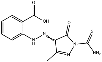 2-{2-[1-(aminocarbothioyl)-3-methyl-5-oxo-1,5-dihydro-4H-pyrazol-4-ylidene]hydrazino}benzoic acid,188831-45-0,结构式