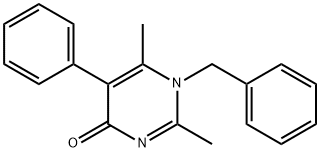 1-benzyl-2,6-dimethyl-5-phenyl-4(1H)-pyrimidinone Struktur