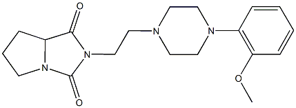 2-{2-[4-(2-methoxyphenyl)-1-piperazinyl]ethyl}tetrahydro-1H-pyrrolo[1,2-c]imidazole-1,3(2H)-dione 化学構造式