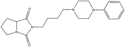 2-[4-(4-phenyl-1-piperazinyl)butyl]tetrahydro-1H-pyrrolo[1,2-c]imidazole-1,3(2H)-dione Struktur