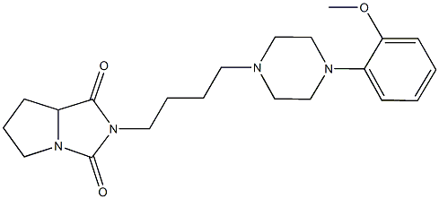 2-{4-[4-(2-methoxyphenyl)-1-piperazinyl]butyl}tetrahydro-1H-pyrrolo[1,2-c]imidazole-1,3(2H)-dione Struktur