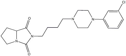 2-{4-[4-(3-chlorophenyl)-1-piperazinyl]butyl}tetrahydro-1H-pyrrolo[1,2-c]imidazole-1,3(2H)-dione Struktur