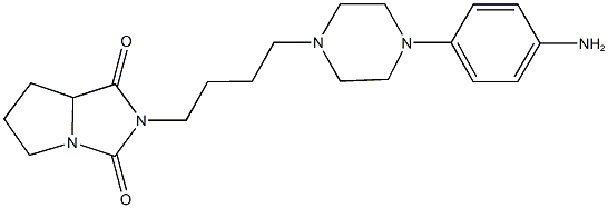 2-{4-[4-(4-aminophenyl)-1-piperazinyl]butyl}tetrahydro-1H-pyrrolo[1,2-c]imidazole-1,3(2H)-dione Structure