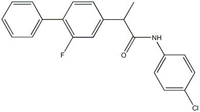 N-(4-chlorophenyl)-2-(2-fluoro[1,1'-biphenyl]-4-yl)propanamide Struktur