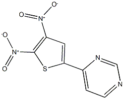 4-{4,5-bisnitro-2-thienyl}pyrimidine Structure