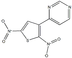 4-{2,5-bisnitro-3-thienyl}pyrimidine Struktur