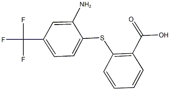 2-{[2-amino-4-(trifluoromethyl)phenyl]sulfanyl}benzoic acid Structure