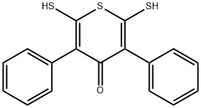 3,5-diphenyl-2,6-disulfanyl-4H-thiopyran-4-one Structure