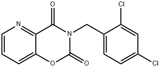 3-(2,4-dichlorobenzyl)-2H-pyrido[2,3-e][1,3]oxazine-2,4(3H)-dione,19152-00-2,结构式