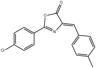 2-(4-chlorophenyl)-4-(4-methylbenzylidene)-1,3-oxazol-5(4H)-one 结构式