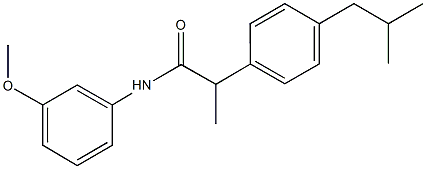 2-(4-isobutylphenyl)-N-(3-methoxyphenyl)propanamide Structure