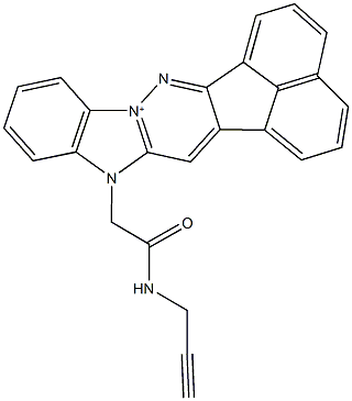 8-[2-oxo-2-(2-propynylamino)ethyl]-8H-acenaphtho[1',2':3,4]pyridazino[1,6-a]benzimidazol-13-ium Struktur