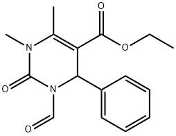 ethyl 3-formyl-1,6-dimethyl-2-oxo-4-phenyl-1,2,3,4-tetrahydro-5-pyrimidinecarboxylate 化学構造式