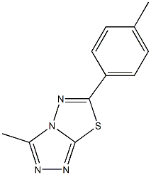3-methyl-6-(4-methylphenyl)[1,2,4]triazolo[3,4-b][1,3,4]thiadiazole,193744-05-7,结构式