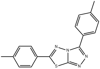 3,6-bis(4-methylphenyl)[1,2,4]triazolo[3,4-b][1,3,4]thiadiazole 结构式