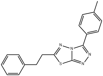 3-(4-methylphenyl)-6-(2-phenylethyl)[1,2,4]triazolo[3,4-b][1,3,4]thiadiazole 结构式