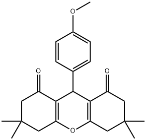 2,3,4,5,6,7-ヘキサヒドロ-3,3,6,6-テトラメチル-9-(4-メトキシフェニル)-9H-キサンテン-1,8-ジオン 化学構造式