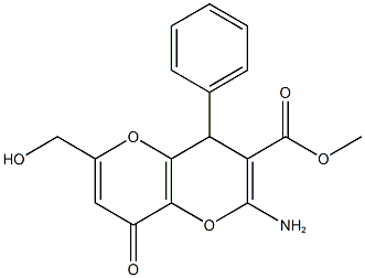 methyl 2-amino-6-(hydroxymethyl)-8-oxo-4-phenyl-4,8-dihydropyrano[3,2-b]pyran-3-carboxylate|