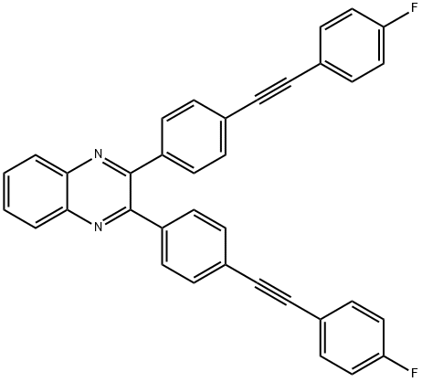 2,3-bis{4-[(4-fluorophenyl)ethynyl]phenyl}quinoxaline Struktur