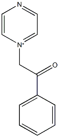 1-(2-oxo-2-phenylethyl)pyrazin-1-ium Structure