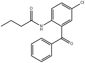 N-(2-benzoyl-4-chlorophenyl)butanamide 结构式