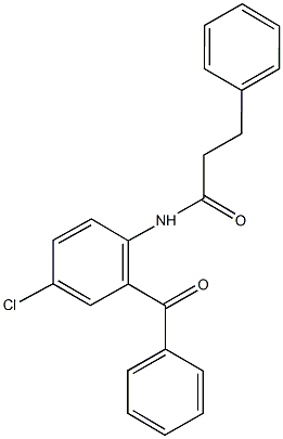 N-(2-benzoyl-4-chlorophenyl)-3-phenylpropanamide Struktur