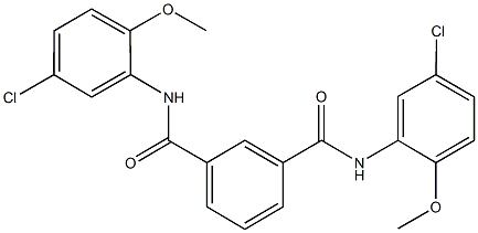 N~1~,N~3~-bis[5-chloro-2-(methyloxy)phenyl]benzene-1,3-dicarboxamide Structure