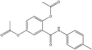 4-(acetyloxy)-2-(4-toluidinocarbonyl)phenyl acetate Structure