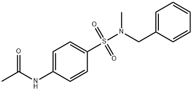 N-(4-{[benzyl(methyl)amino]sulfonyl}phenyl)acetamide 化学構造式