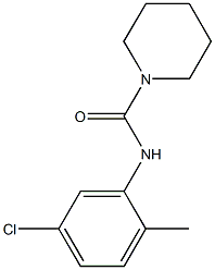 N-(5-chloro-2-methylphenyl)-1-piperidinecarboxamide 结构式