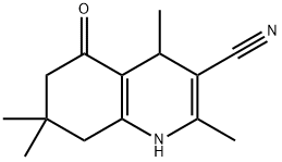 2,4,7,7-tetramethyl-5-oxo-1,4,5,6,7,8-hexahydro-3-quinolinecarbonitrile Struktur